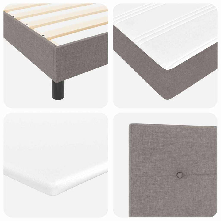 Bäddfjäder Med Led-Ljusslingor Taupe 140 X 190 Cm Tyg