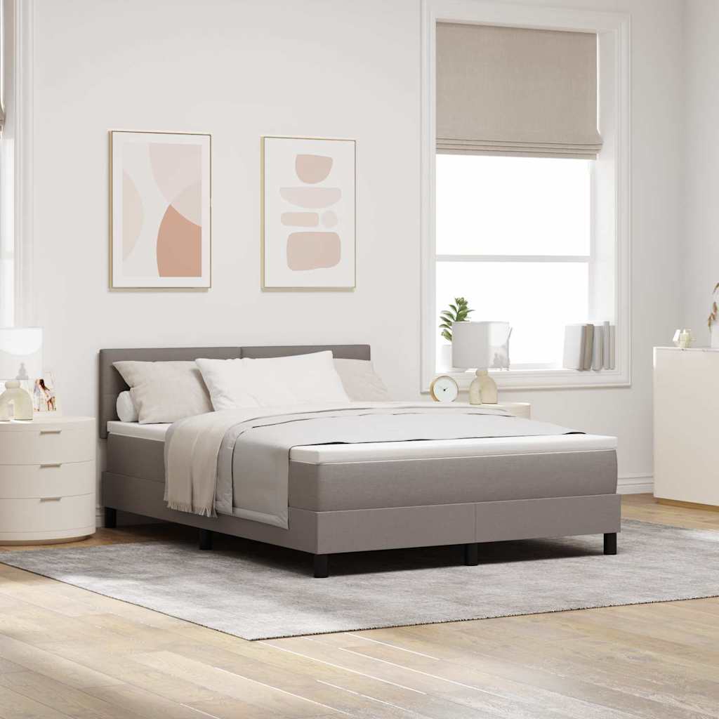 Bäddfjäder Med Led-Ljusslingor Taupe 140 X 190 Cm Tyg