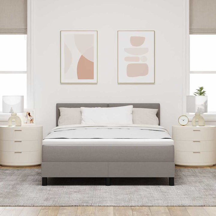Bäddfjäder Med Led-Ljusslingor Taupe 140 X 190 Cm Tyg