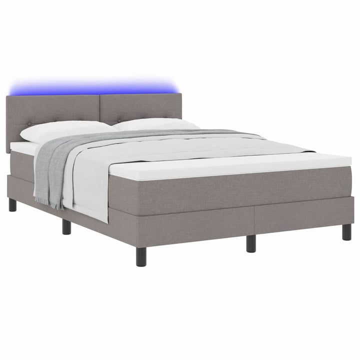 Bäddfjäder Med Led-Ljusslingor Taupe 140 X 190 Cm Tyg