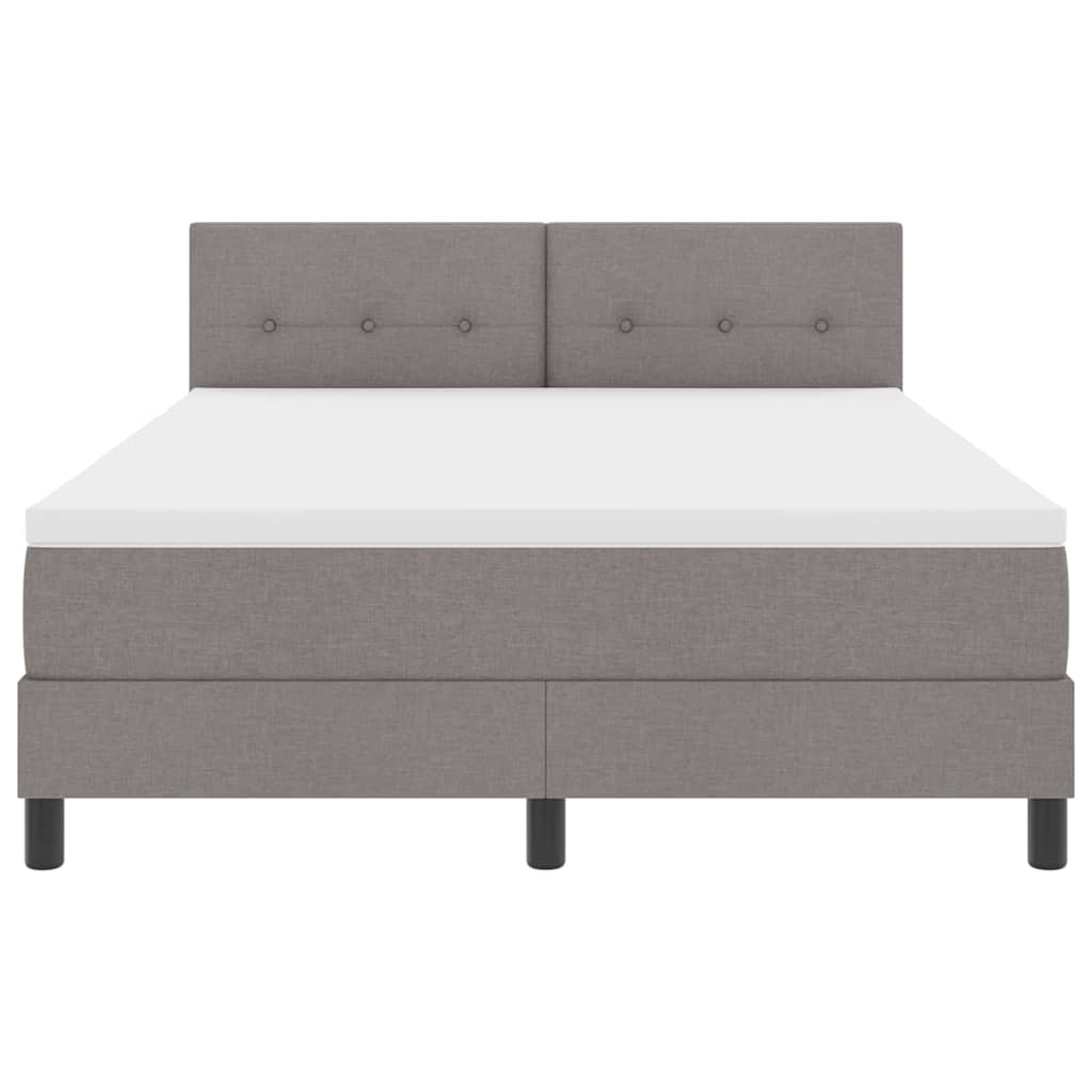 Bäddfjäder Med Madrass Med Led Taupe 140 X 200 Cm Tyg