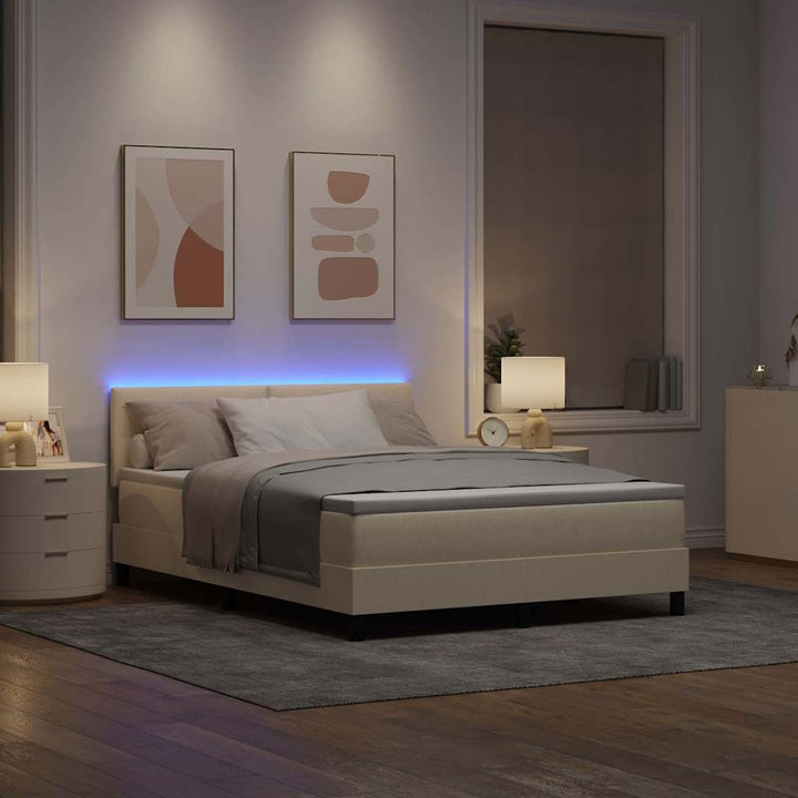Bäddfjäder Med Madrass Med Led Kräm 140 X 200 Cm Tyg