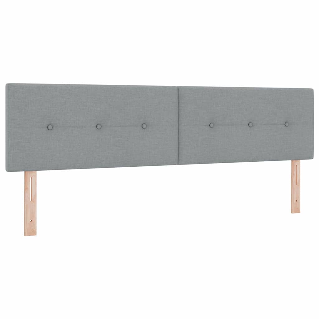 Bäddfjäder Med Madrass Med Led Ljusgrå 180 X 200 Cm Tyg