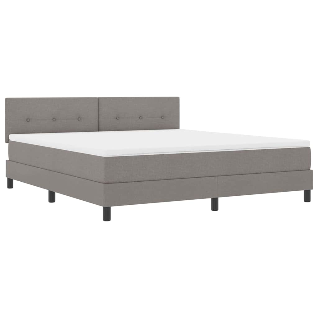 Bäddfjäder Med Madrass Med Led Taupe 180 X 200 Cm Tyg