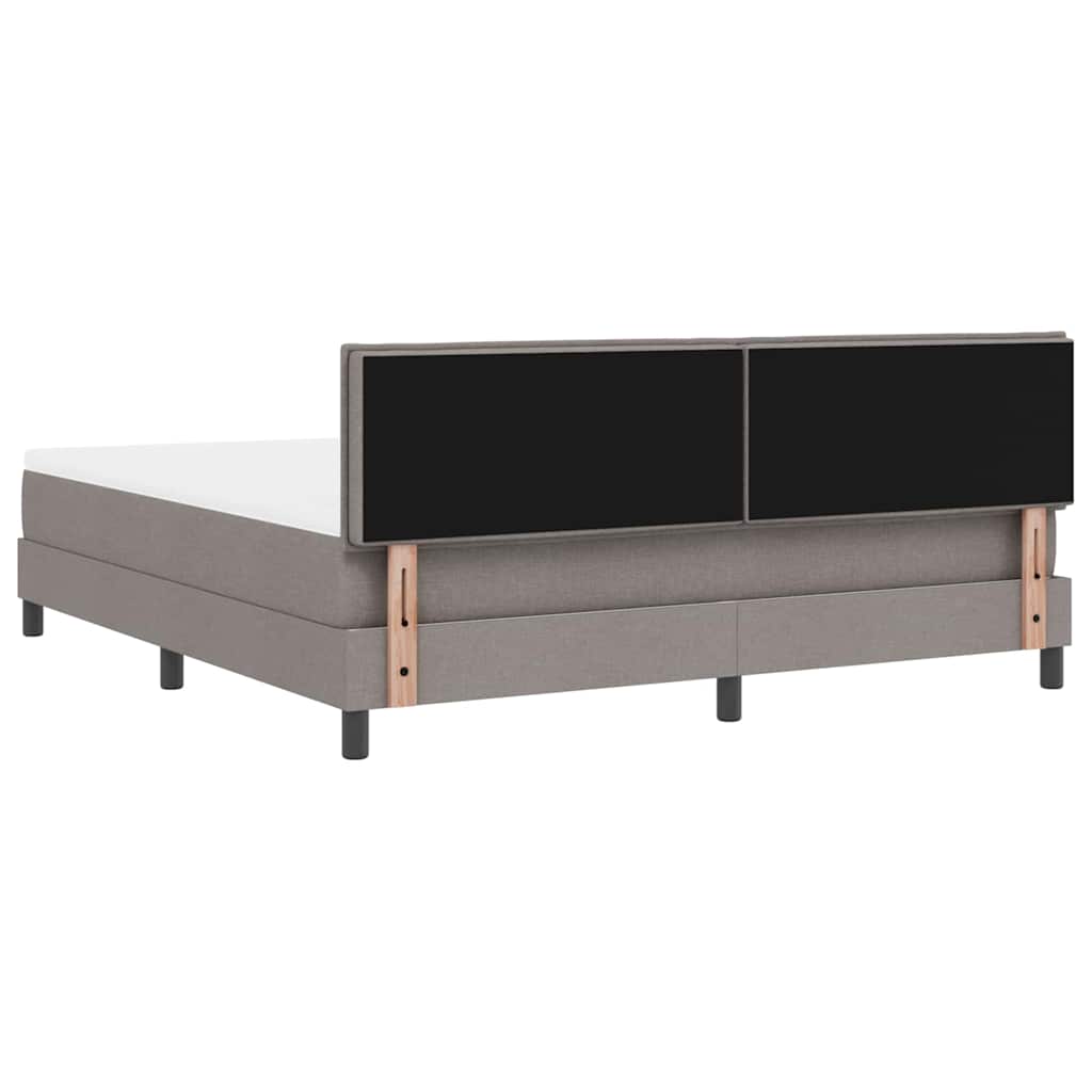 Bäddfjäder Med Madrass Med Led Taupe 180 X 200 Cm Tyg
