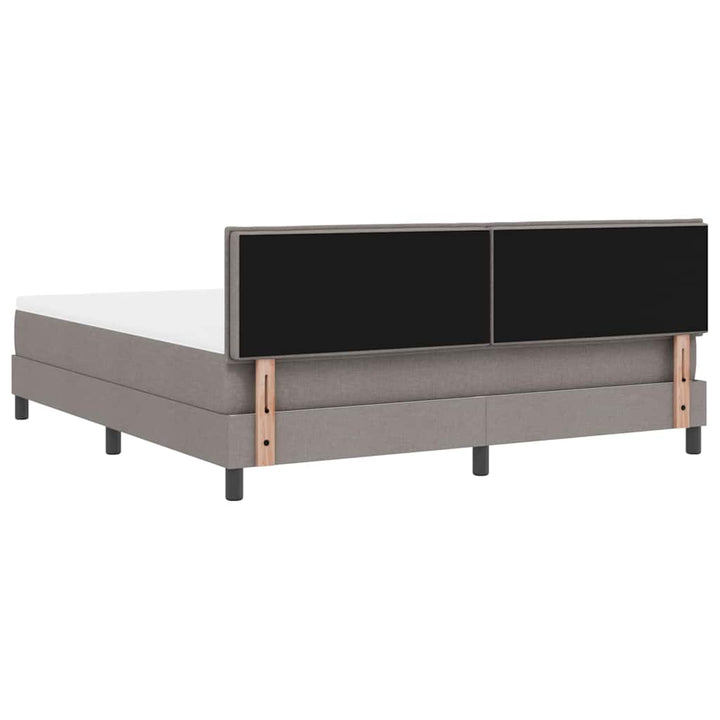 Bäddfjäder Med Madrass Med Led Taupe 180 X 200 Cm Tyg