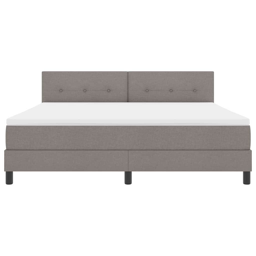 Bäddfjäder Med Madrass Med Led Taupe 180 X 200 Cm Tyg