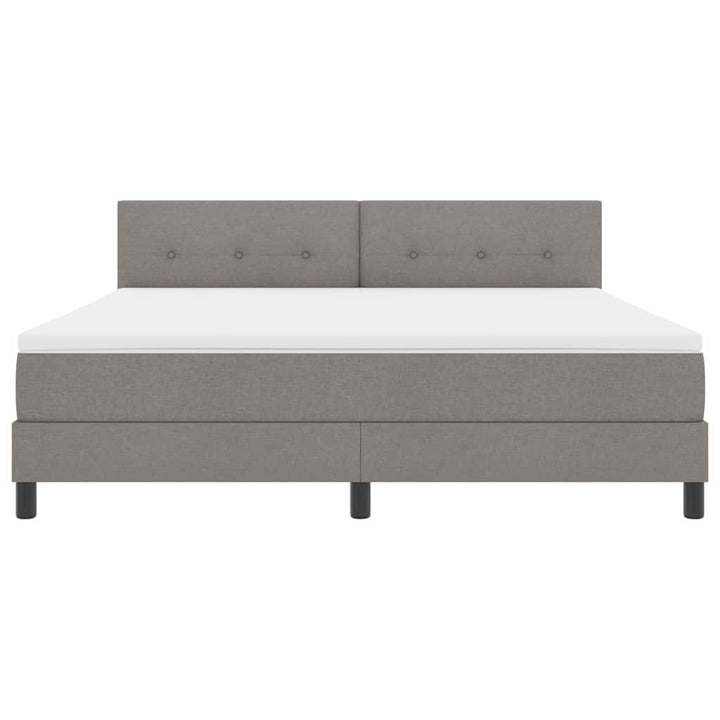 Bäddfjäder Med Madrass Med Led Taupe 180 X 200 Cm Tyg