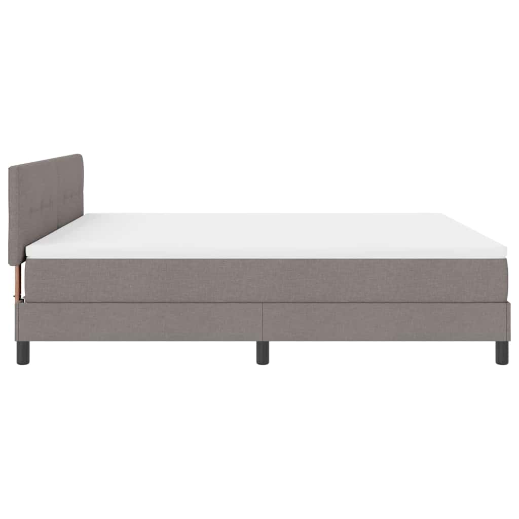 Bäddfjäder Med Madrass Med Led Taupe 180 X 200 Cm Tyg