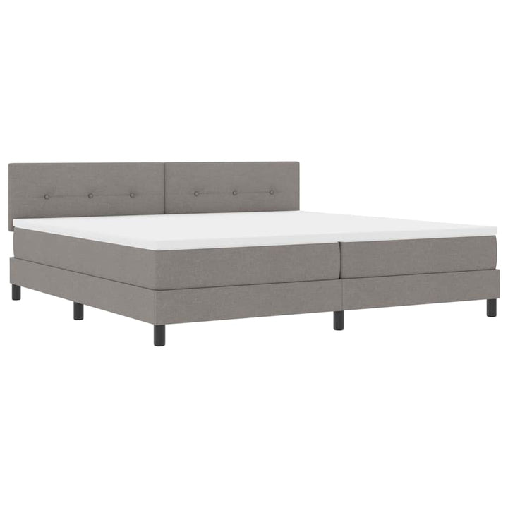 Bäddfjäder Med Madrass Med Led Taupe 200 X 200 Cm Tyg