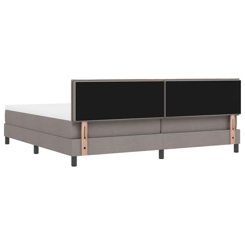 Bäddfjäder Med Madrass Med Led Taupe 200 X 200 Cm Tyg