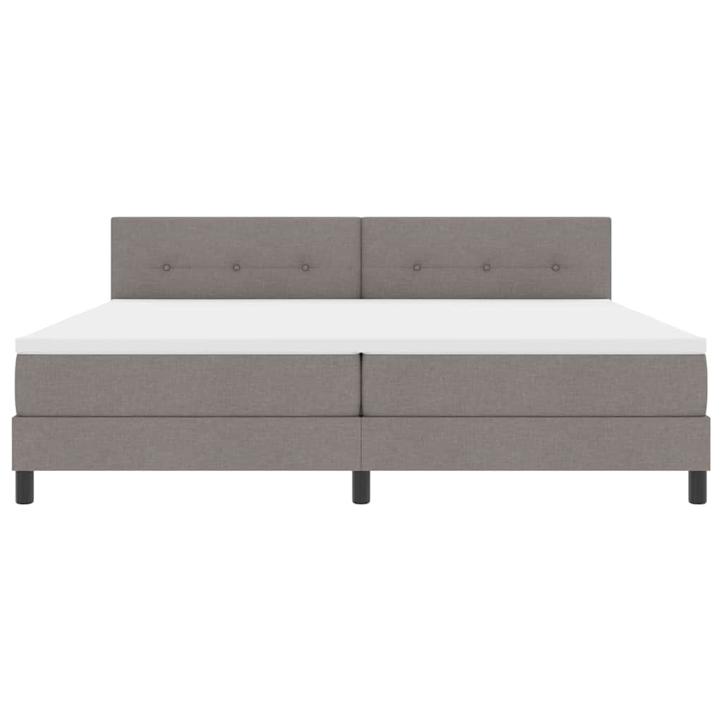 Bäddfjäder Med Madrass Med Led Taupe 200 X 200 Cm Tyg