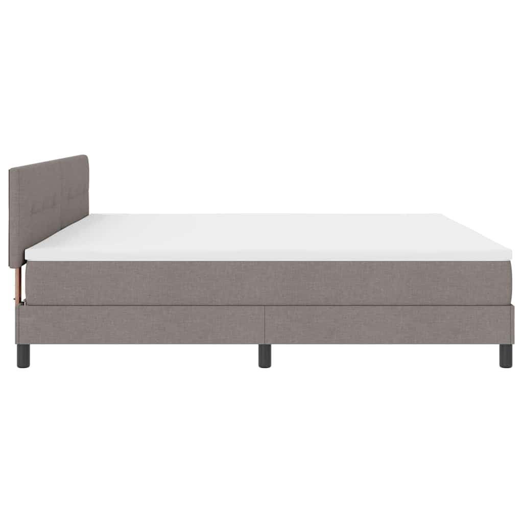 Bäddfjäder Med Madrass Med Led Taupe 200 X 200 Cm Tyg