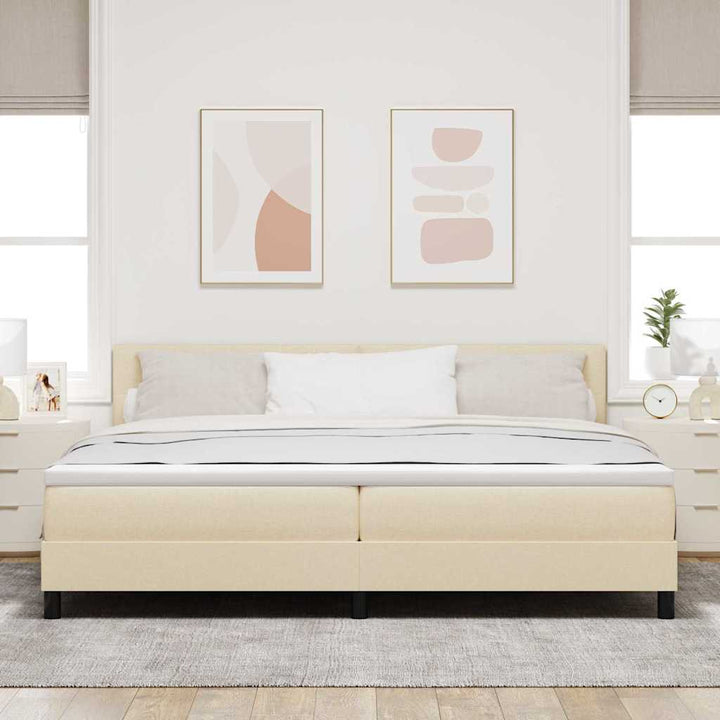 Bäddfjäder Med Led-Ljusslingor Kräm 200 X 200 Cm Tyg