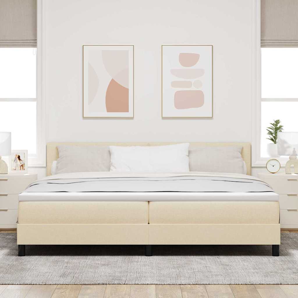 Bäddfjäder Med Led-Ljusslingor Kräm 200 X 200 Cm Tyg