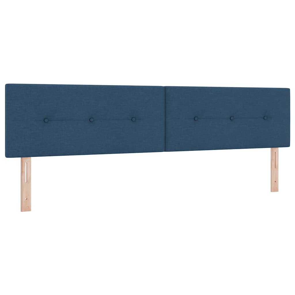 Bäddfjäder Med Madrass Med Led Blå 200 X 200 Cm Tyg