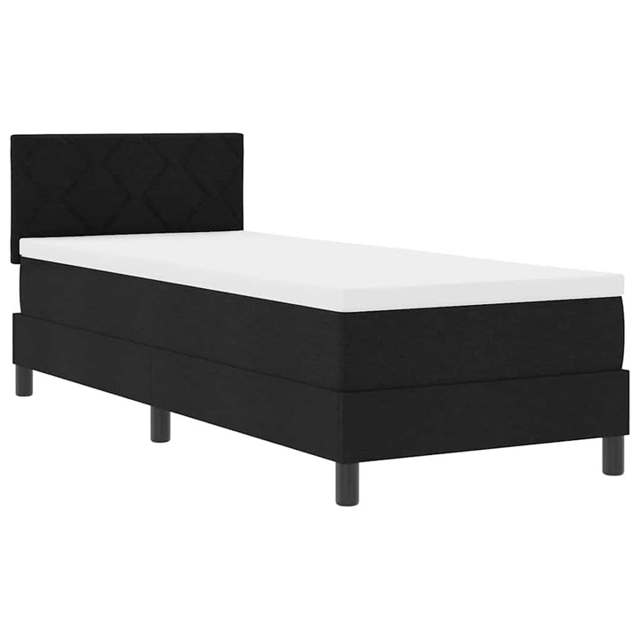 Bäddfjäder Med Madrass Med Led Svart 80 X 200 Cm Tyg