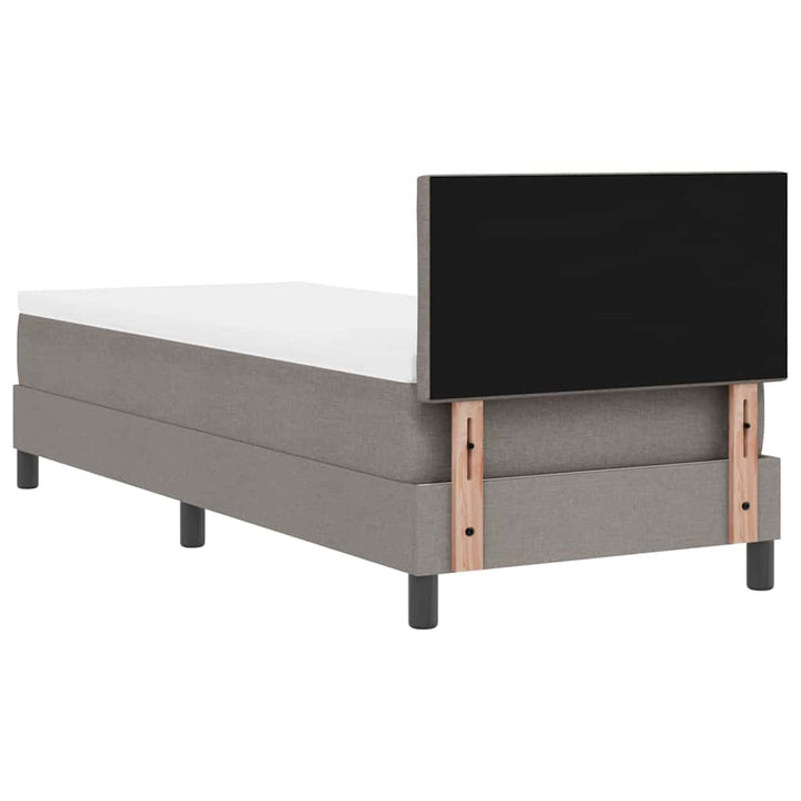 Bäddfjäder Med Madrass Med Led Taupe 80 X 200 Cm Tyg
