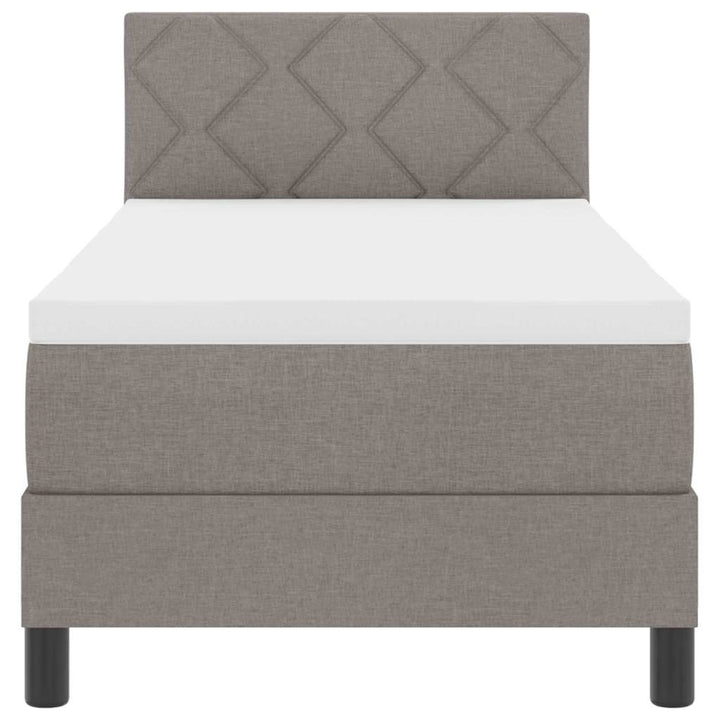 Bäddfjäder Med Madrass Med Led Taupe 80 X 200 Cm Tyg