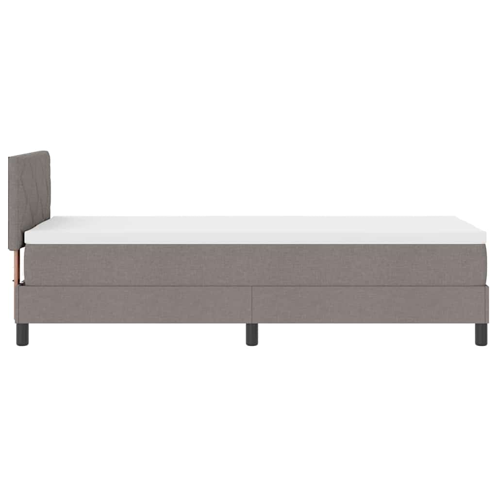 Bäddfjäder Med Madrass Med Led Taupe 80 X 200 Cm Tyg