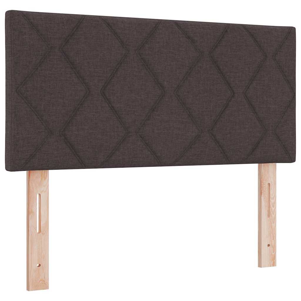 Bäddfjäder Med Madrass Med Led Mörkbrun 90 X 190 Cm Tyg