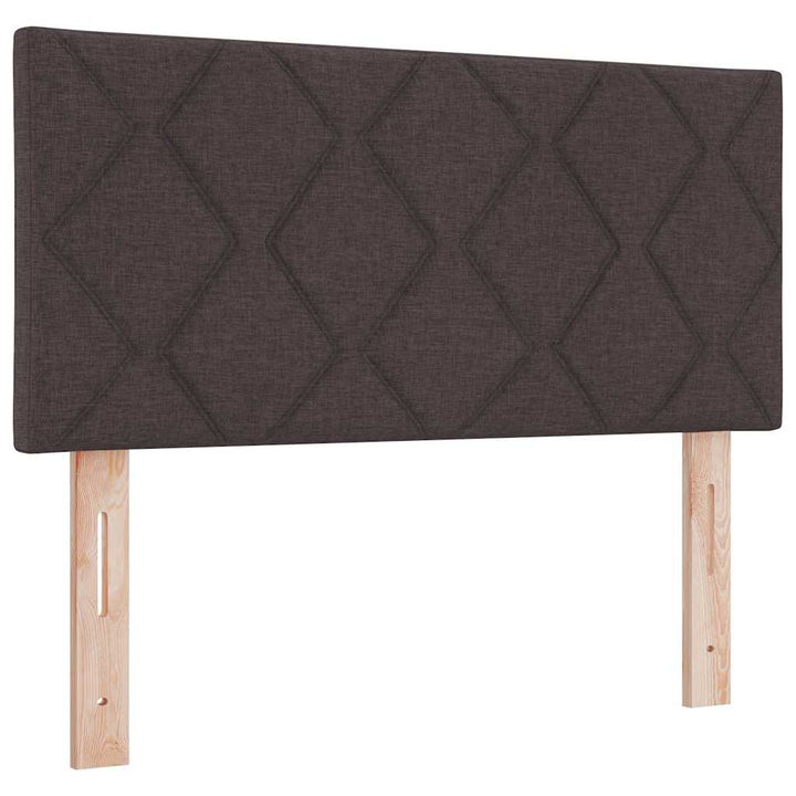 Bäddfjäder Med Madrass Med Led Mörkbrun 90 X 190 Cm Tyg
