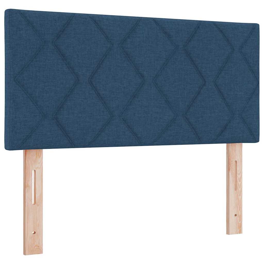 Bäddfjäder Med Madrass Med Led Blå 90 X 190 Cm Tyg