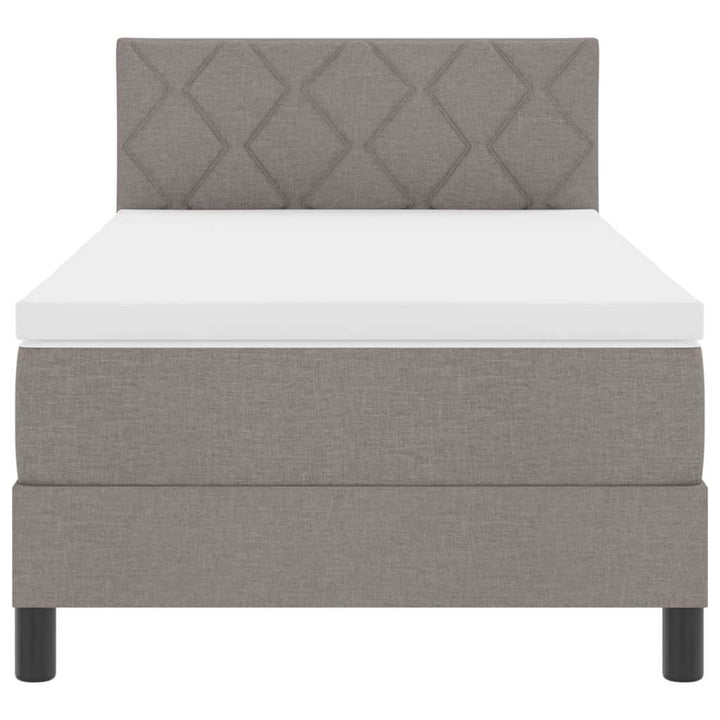 Bäddfjäder Med Madrass Med Led Taupe 90 X 200 Cm Tyg