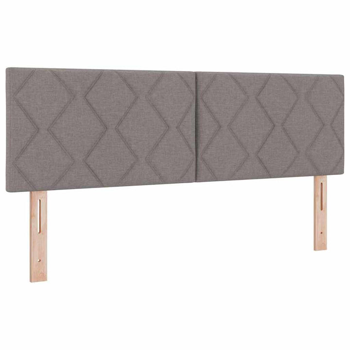 Bäddfjäder Med Madrass Med Led Taupe 160 X 200 Cm Tyg