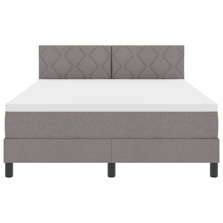 Bäddfjäder Med Madrass Med Led Taupe 160 X 200 Cm Tyg
