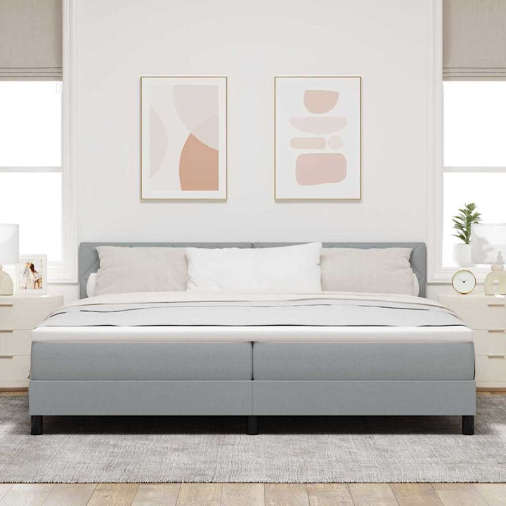 Bäddfjäder Med Led-Ljusslingor Ljusgrå 200 X 200 Cm Tyg