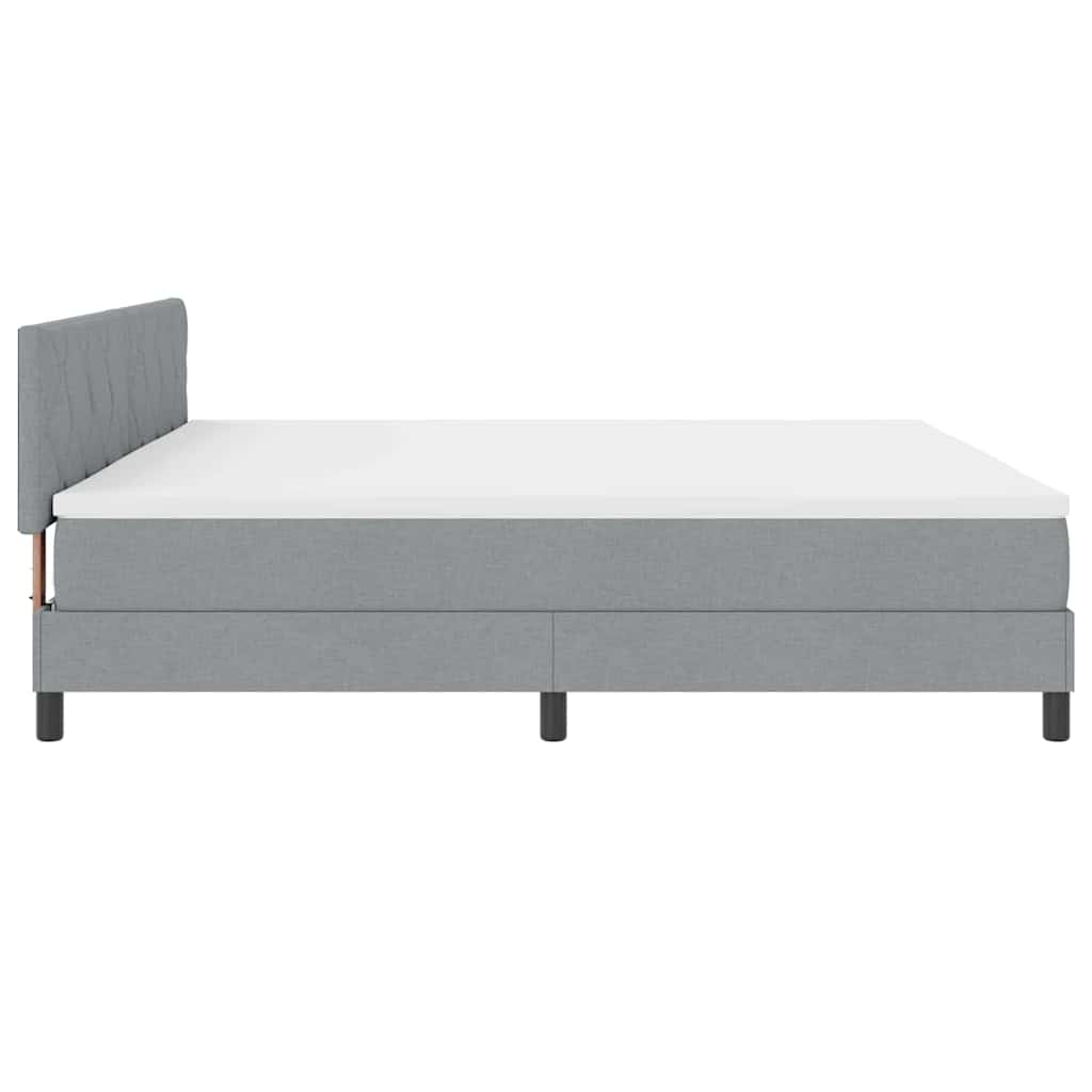 Bäddfjäder Med Led-Ljusslingor Ljusgrå 200 X 200 Cm Tyg