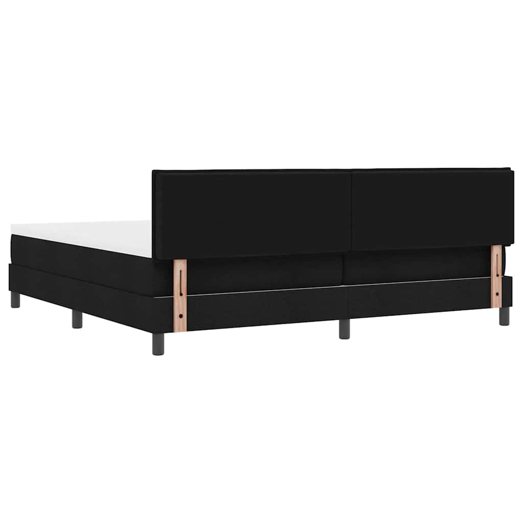 Bäddfjäder Med Madrass Med Led Svart 200 X 200 Cm Tyg