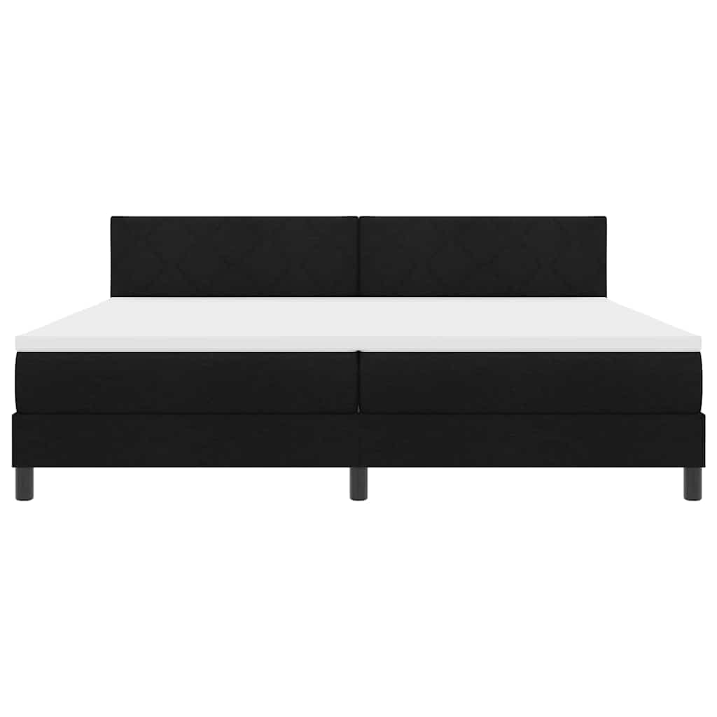 Bäddfjäder Med Madrass Med Led Svart 200 X 200 Cm Tyg