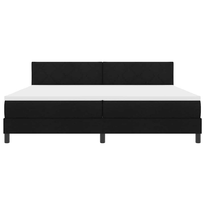 Bäddfjäder Med Madrass Med Led Svart 200 X 200 Cm Tyg