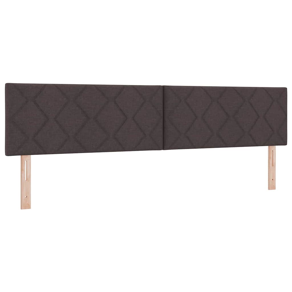 Bäddfjäder Med Madrass Med Led Mörkbrun 200 X 200 Cm Tyg