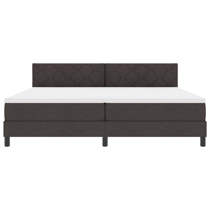 Bäddfjäder Med Madrass Med Led Mörkbrun 200 X 200 Cm Tyg