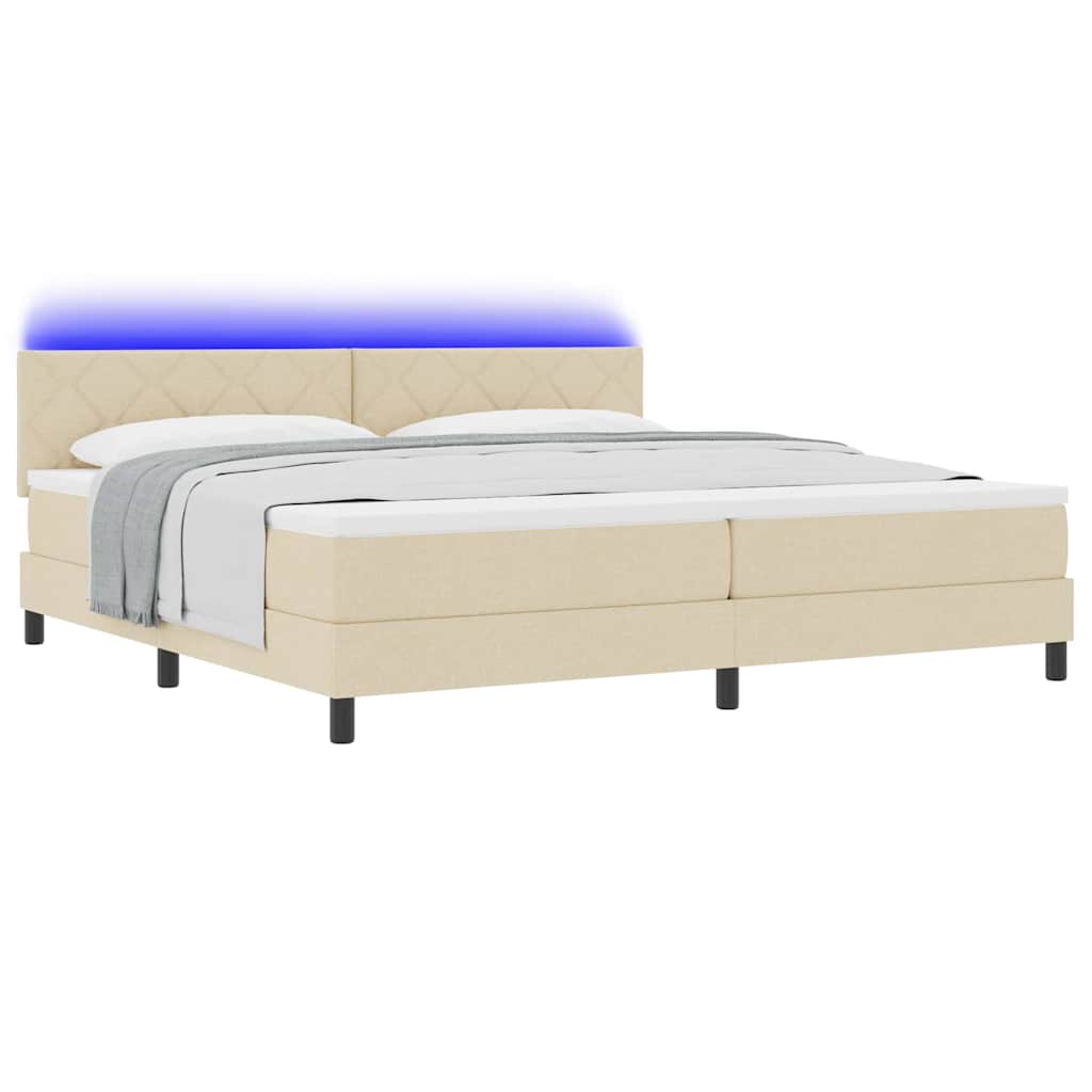 Bäddfjäder Med Madrass Med Led Kräm 200 X 200 Cm Tyg