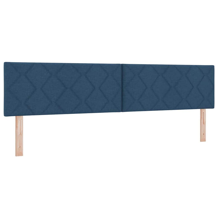 Bäddfjäder Med Madrass Med Led Blå 200 X 200 Cm Tyg