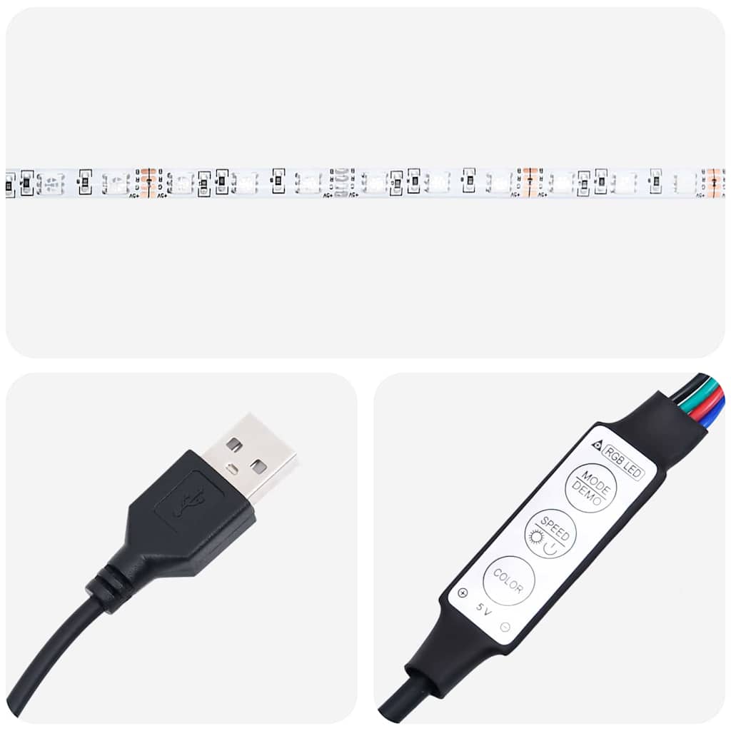 Led Box Säng Med Led-Ljusslingor Tyg