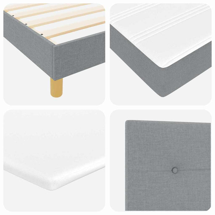 Led Box Säng Med Led-Ljusslingor Tyg