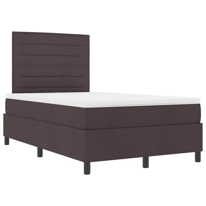 Bäddfjäder Med Madrass Med Led Mörkbrun 120 X 190 Cm Tyg