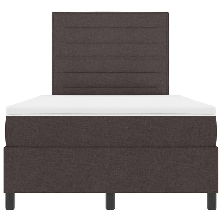 Bäddfjäder Med Madrass Med Led Mörkbrun 120 X 190 Cm Tyg
