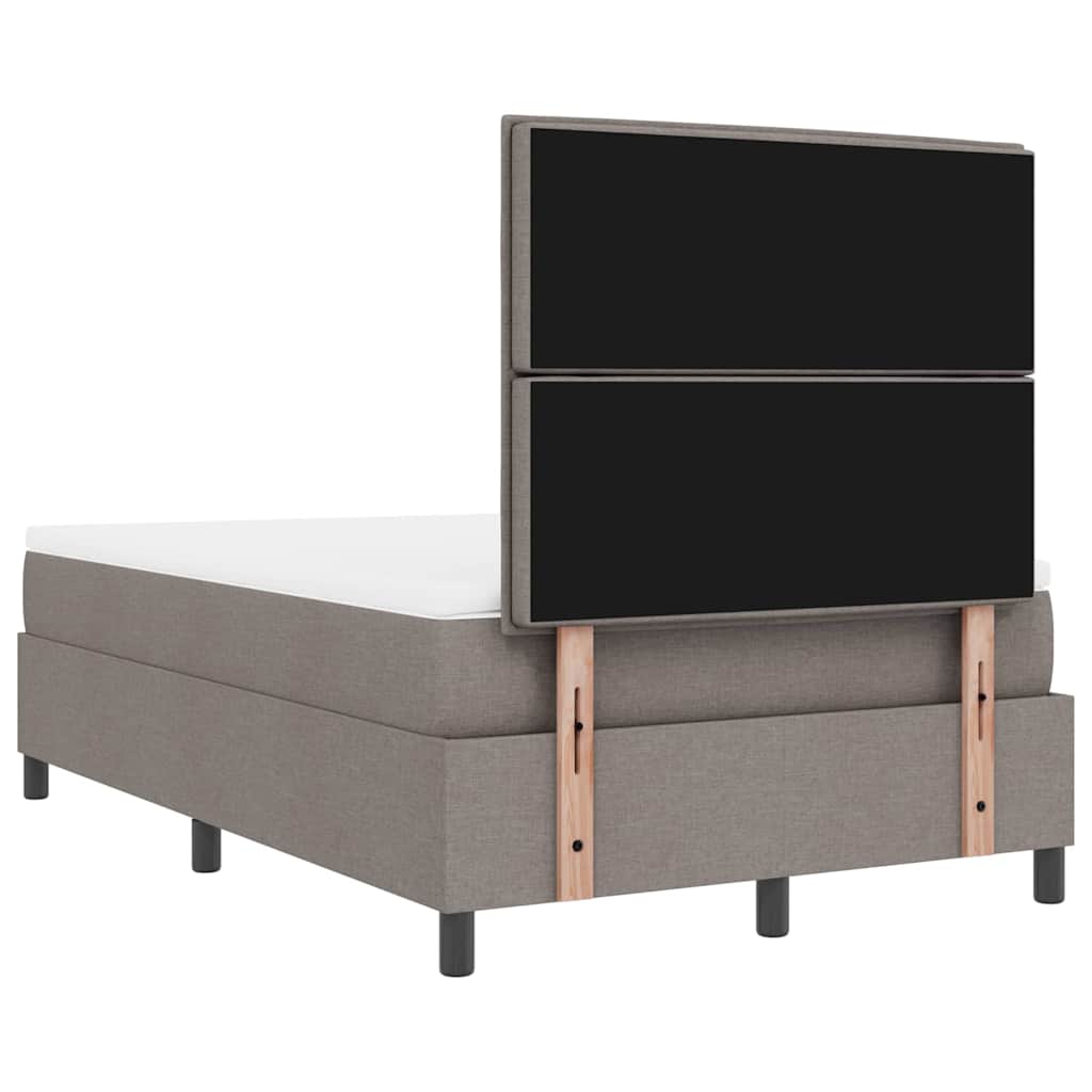 Bäddfjäder Med Madrass Med Led Taupe 120 X 190 Cm Tyg