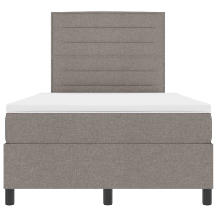Bäddfjäder Med Madrass Med Led Taupe 120 X 200 Cm Tyg