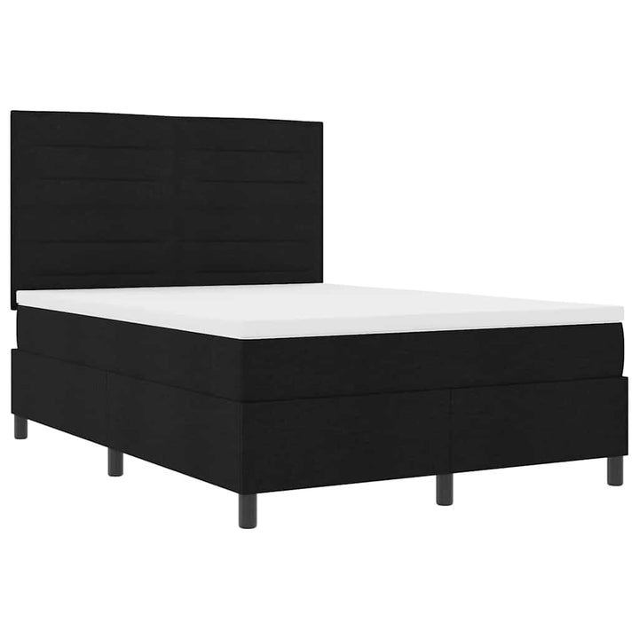 Bäddfjäder Med Madrass Med Led Svart 140 X 190 Cm Tyg