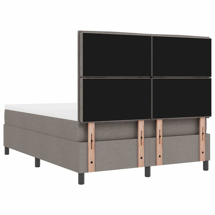Bäddfjäder Med Madrass Med Led Taupe 140 X 190 Cm Tyg
