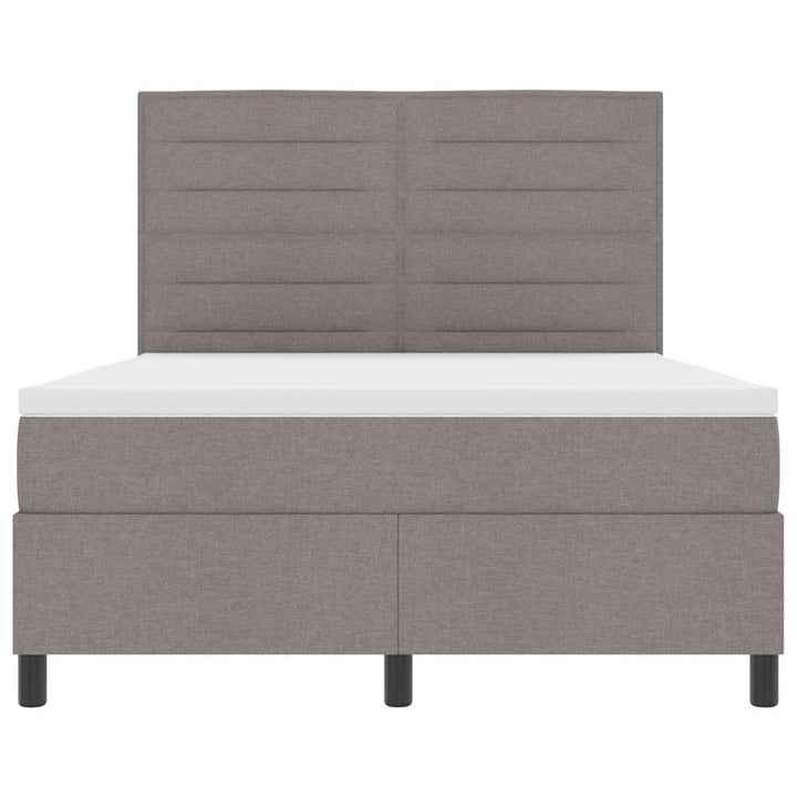 Bäddfjäder Med Madrass Med Led Taupe 140 X 190 Cm Tyg