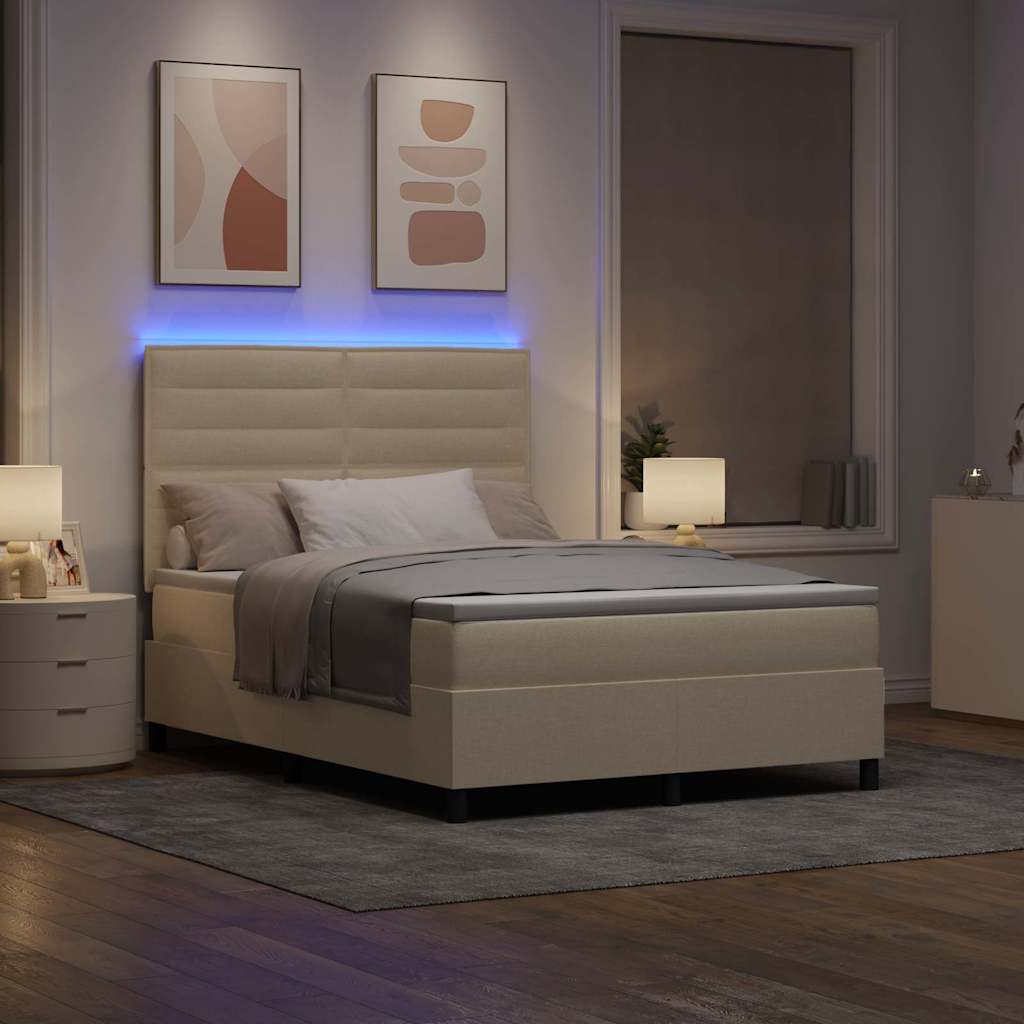 Bäddfjäder Med Madrass Med Led Kräm 140 X 190 Cm Tyg