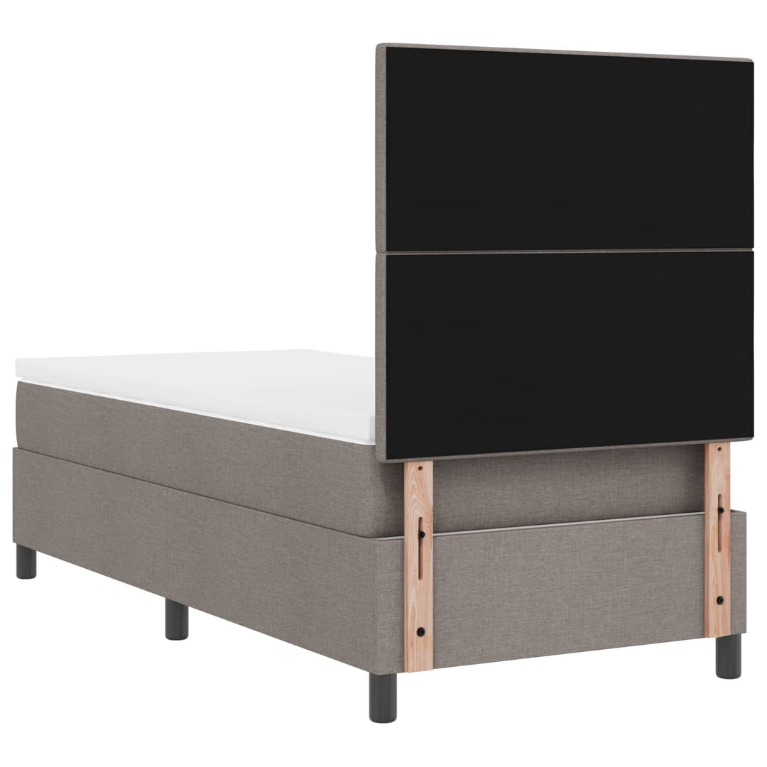 Bäddfjäder Med Madrass Med Led Taupe 90 X 190 Cm Tyg